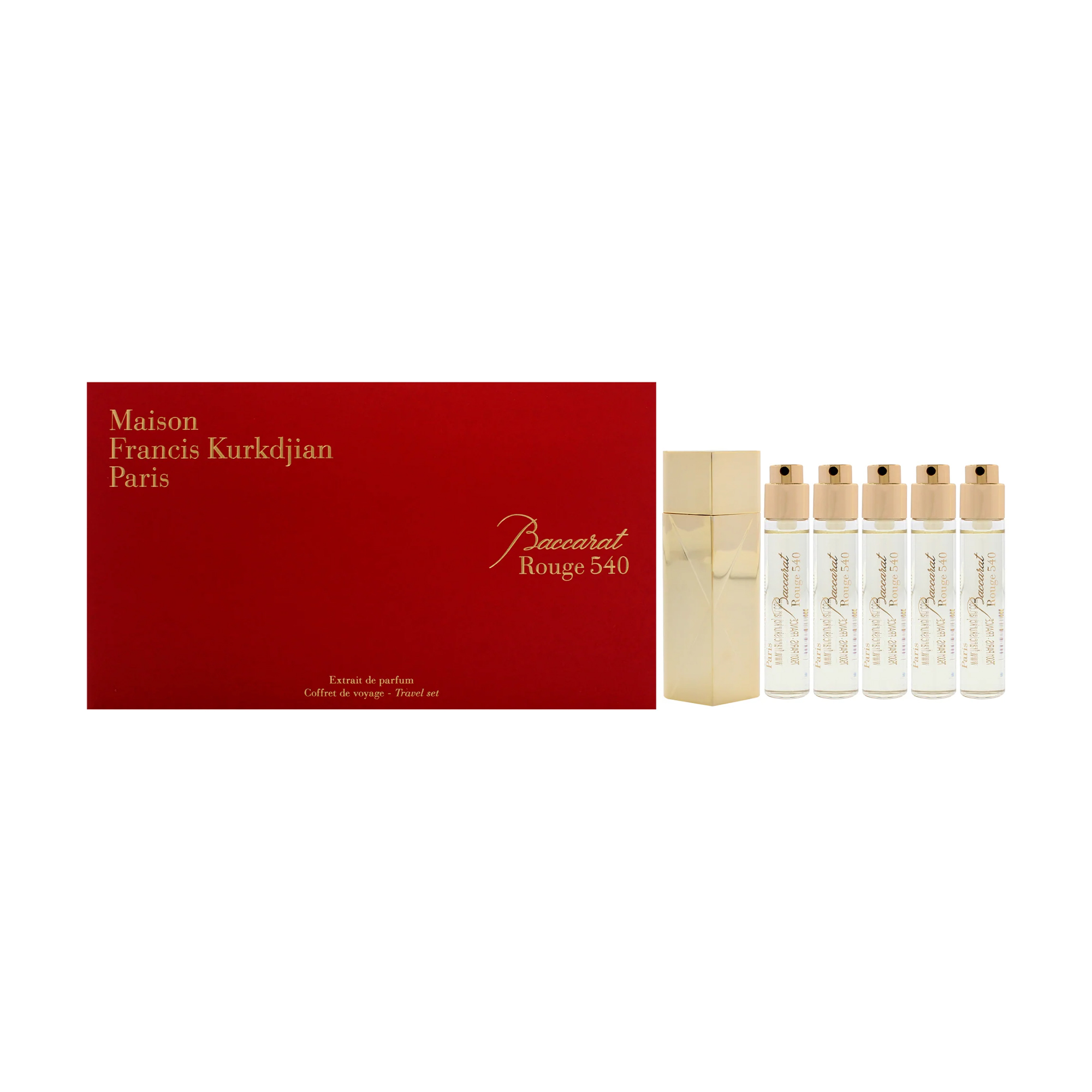 Парфумований набір унісекс Maison Francis Kurkdjian Baccarat Rouge 540 Extrait Travel Set (парфумована вода, 5* 11 мл)